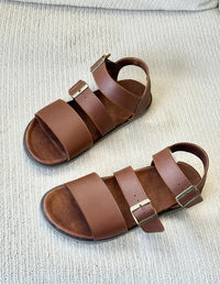 SANDALIAS FLAT CARAMELO
