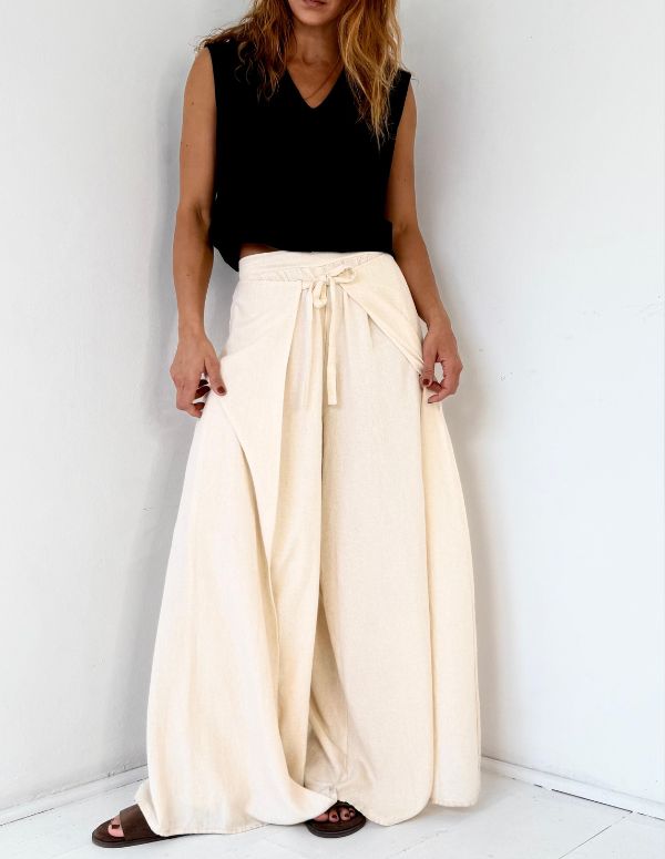 Pantalón Lino Crudo