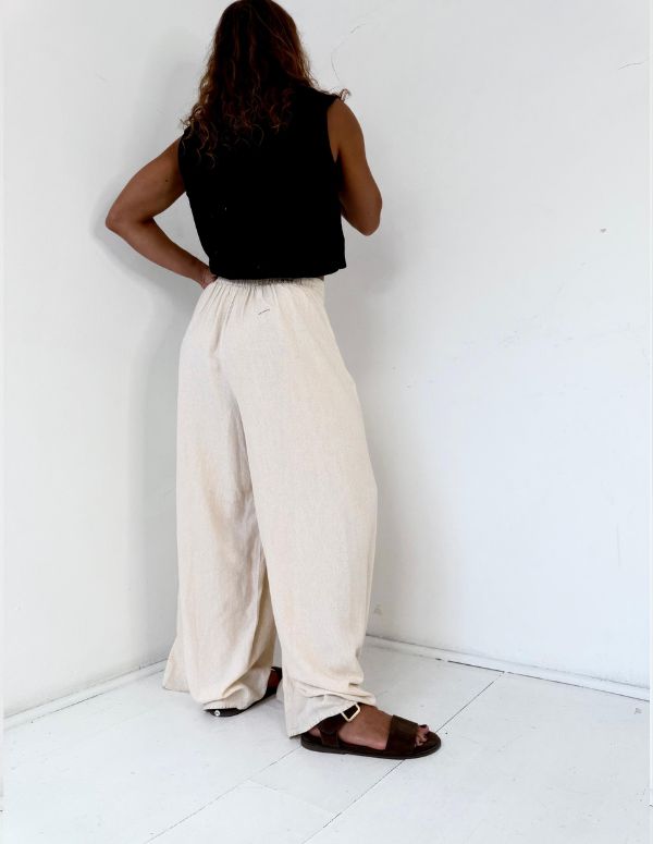 Pantalón Lino Crudo