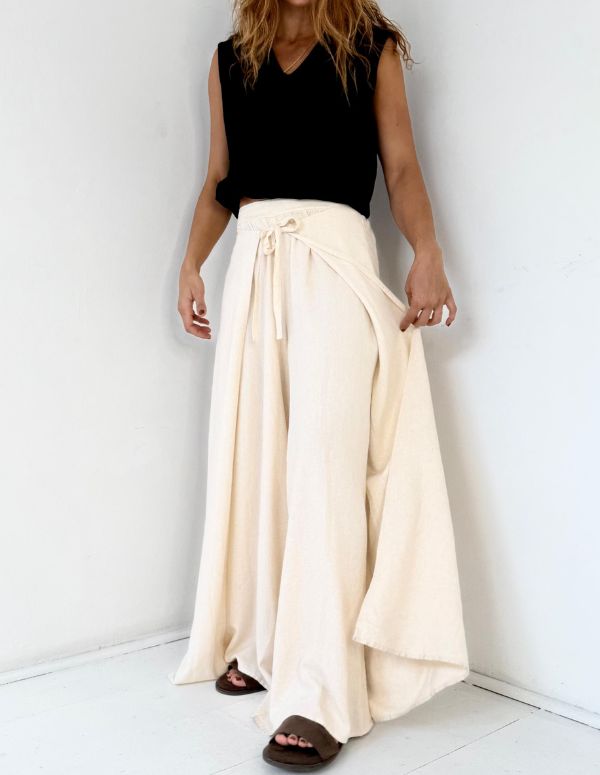 Pantalón Lino Crudo