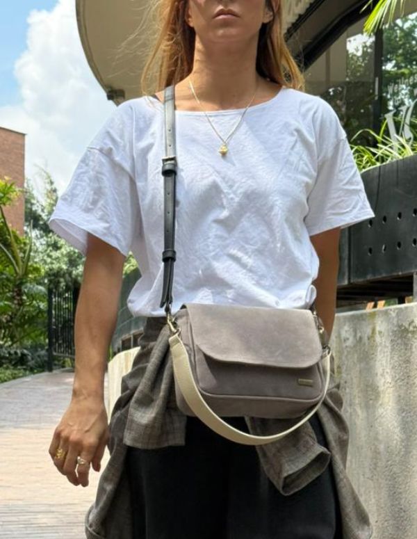 BOLSO MIDI GRIS