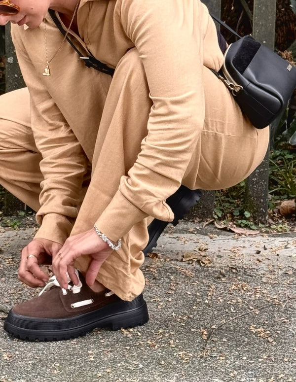 Pantalón Roma Camel ancho y cómodo - Ropa de diseño local Animalista