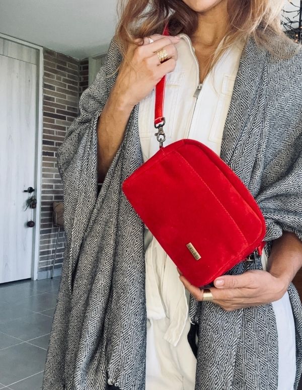 BANDOLERA ROJO VELVET