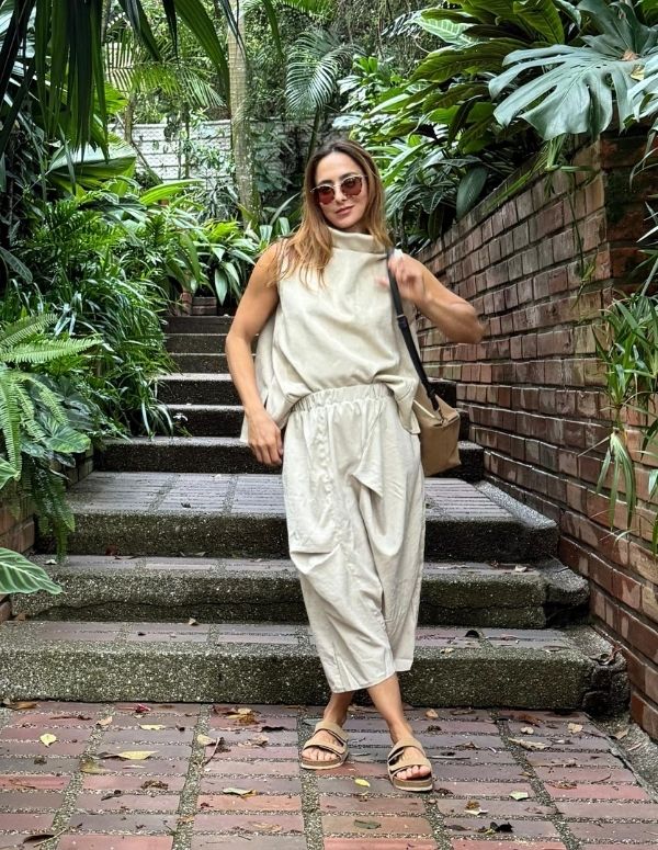 Falda Pantalón Beige