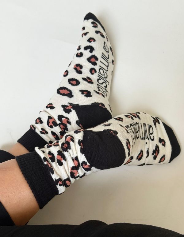 MEDIAS PRINT BEIGE