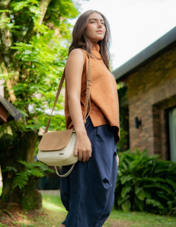 BOLSO MIDI BEIGE / LATTE