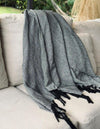 PONCHO BLANCO NEGRO