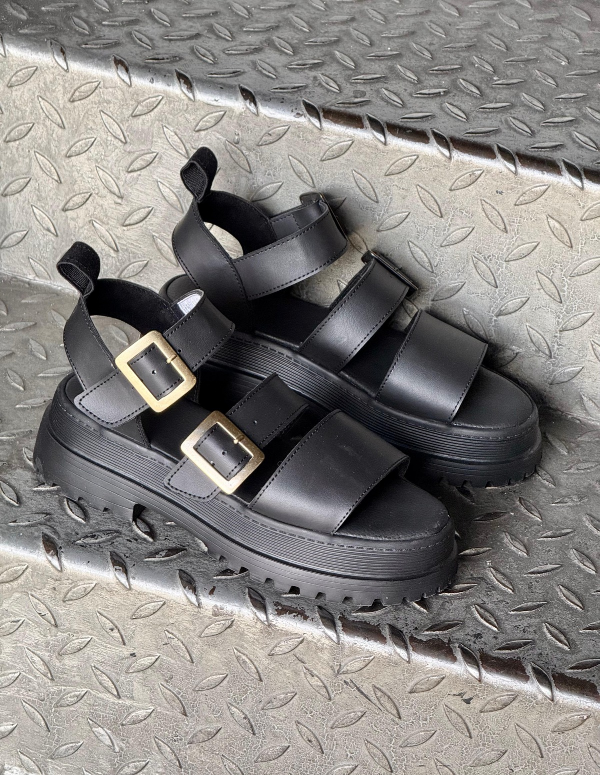 SANDALIAS CHUNKY NEGRO