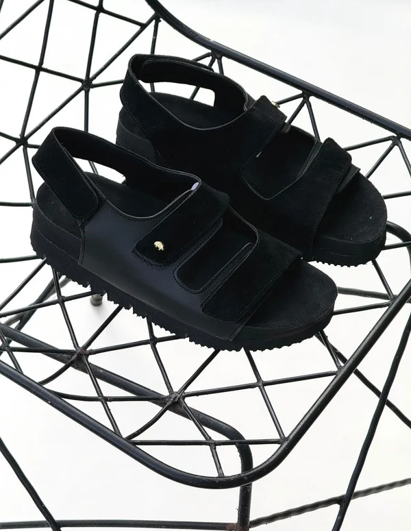 SANDALIAS COMFY NEGRO VELVET