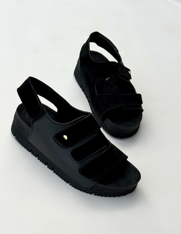 SANDALIAS COMFY NEGRO VELVET