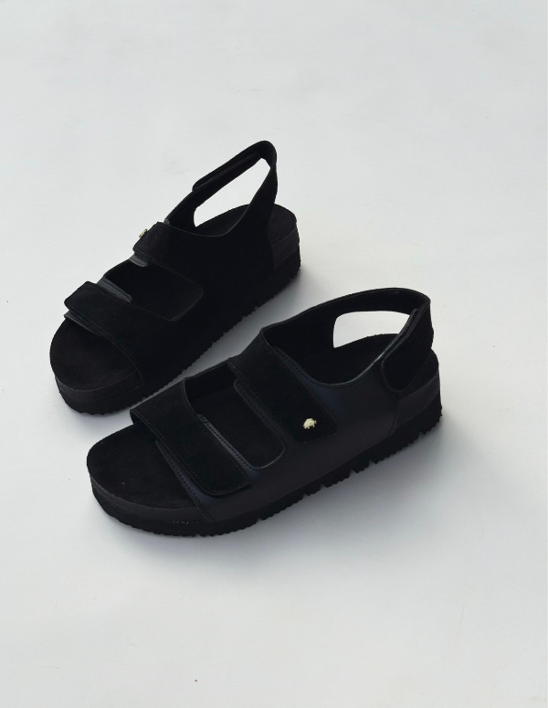 SANDALIAS COMFY NEGRO VELVET